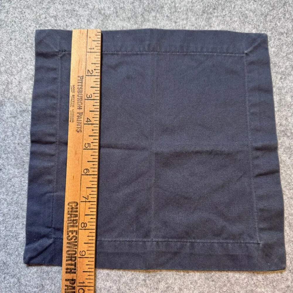 RH Restoration Hardware Hotel Cotton Navy Cocktail Napkins Set of 12